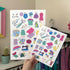 A4 and A5 A–Z of Sewing print in a wooden frame, featuring colourful illustrations of sewing tools, fabric and techniques.
